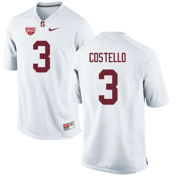 Men #3 K.J. Costello Stanford Cardinal College Football Jerseys Sale-White